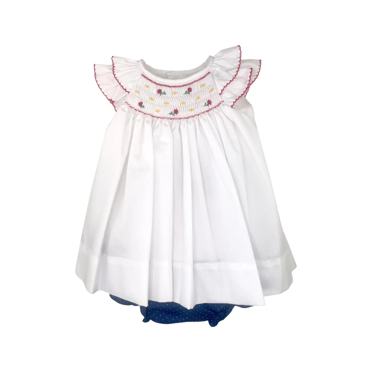 Top &amp; Bloomer Set With Bishop Smocking