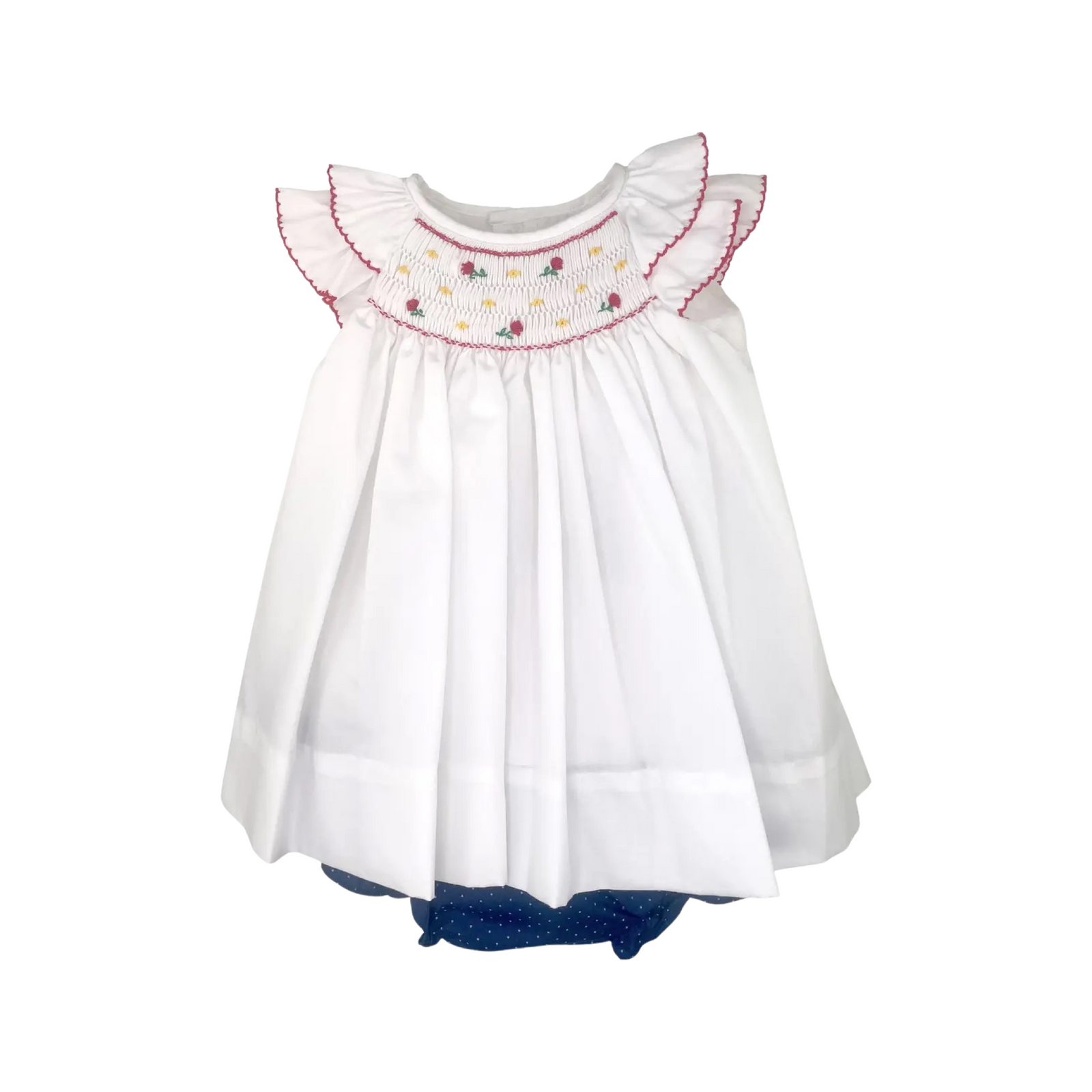 Top & Bloomer Set With Bishop Smocking