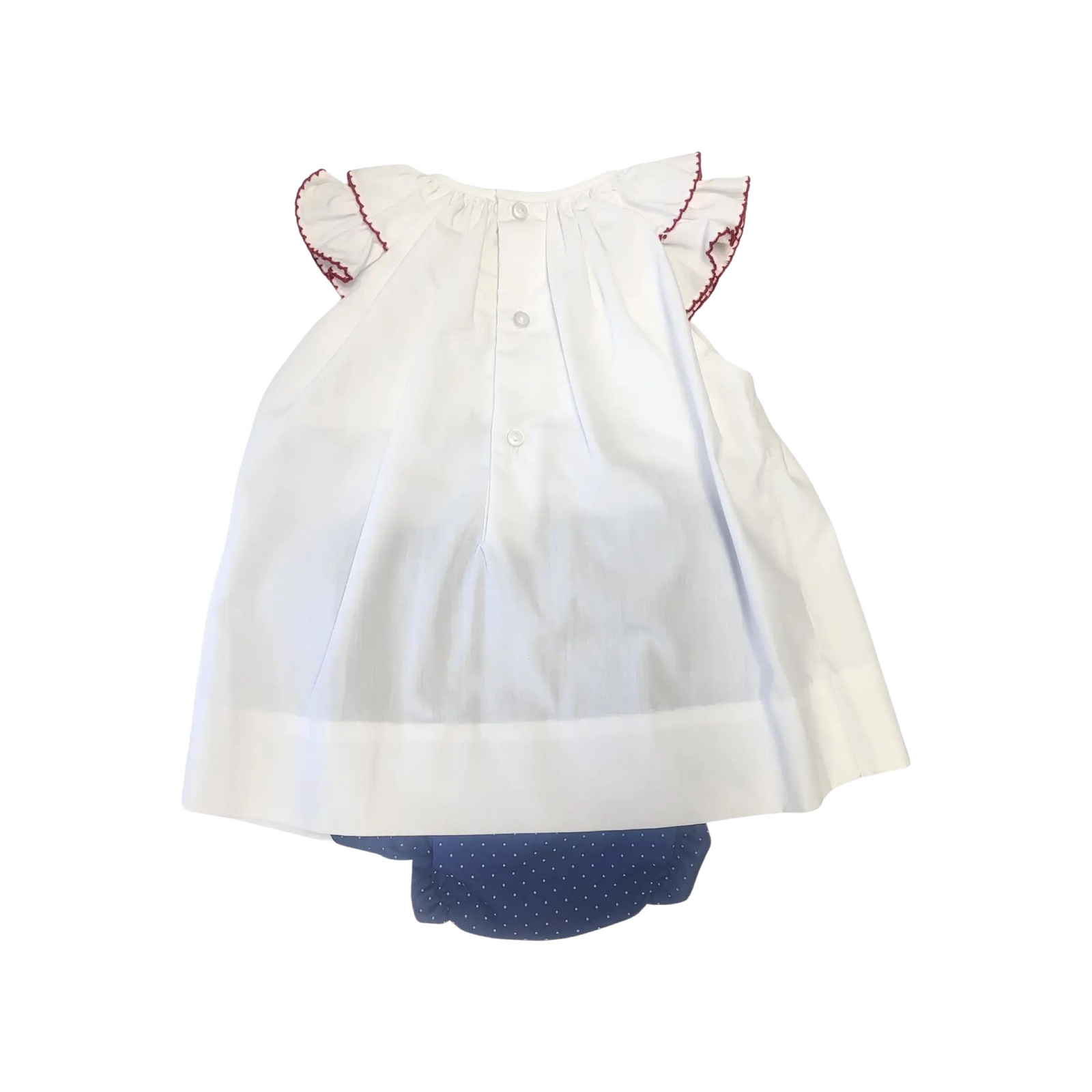 Top & Bloomer Set With Bishop Smocking