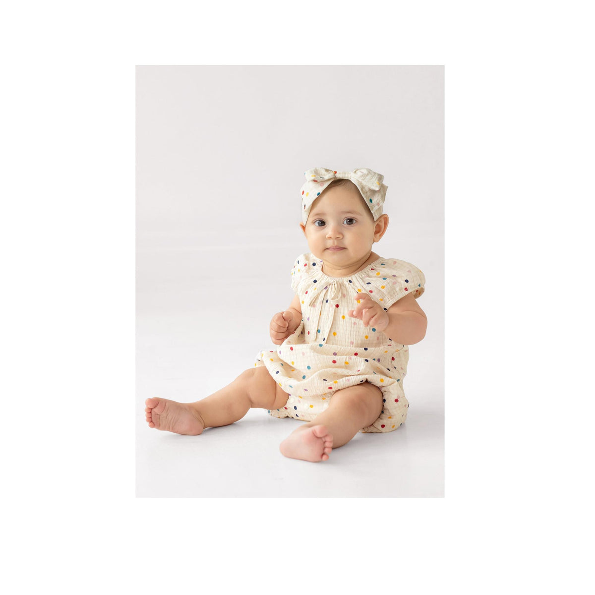Confetti Cutie Dots Baby Girl Romper