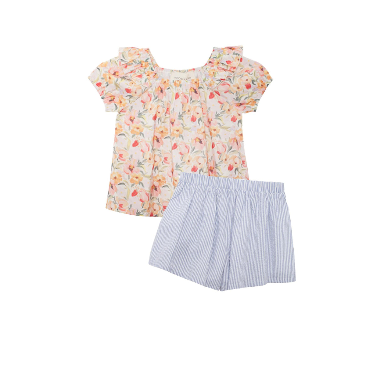 Blooming Summer Floral Girls’ Top &amp; Short Set