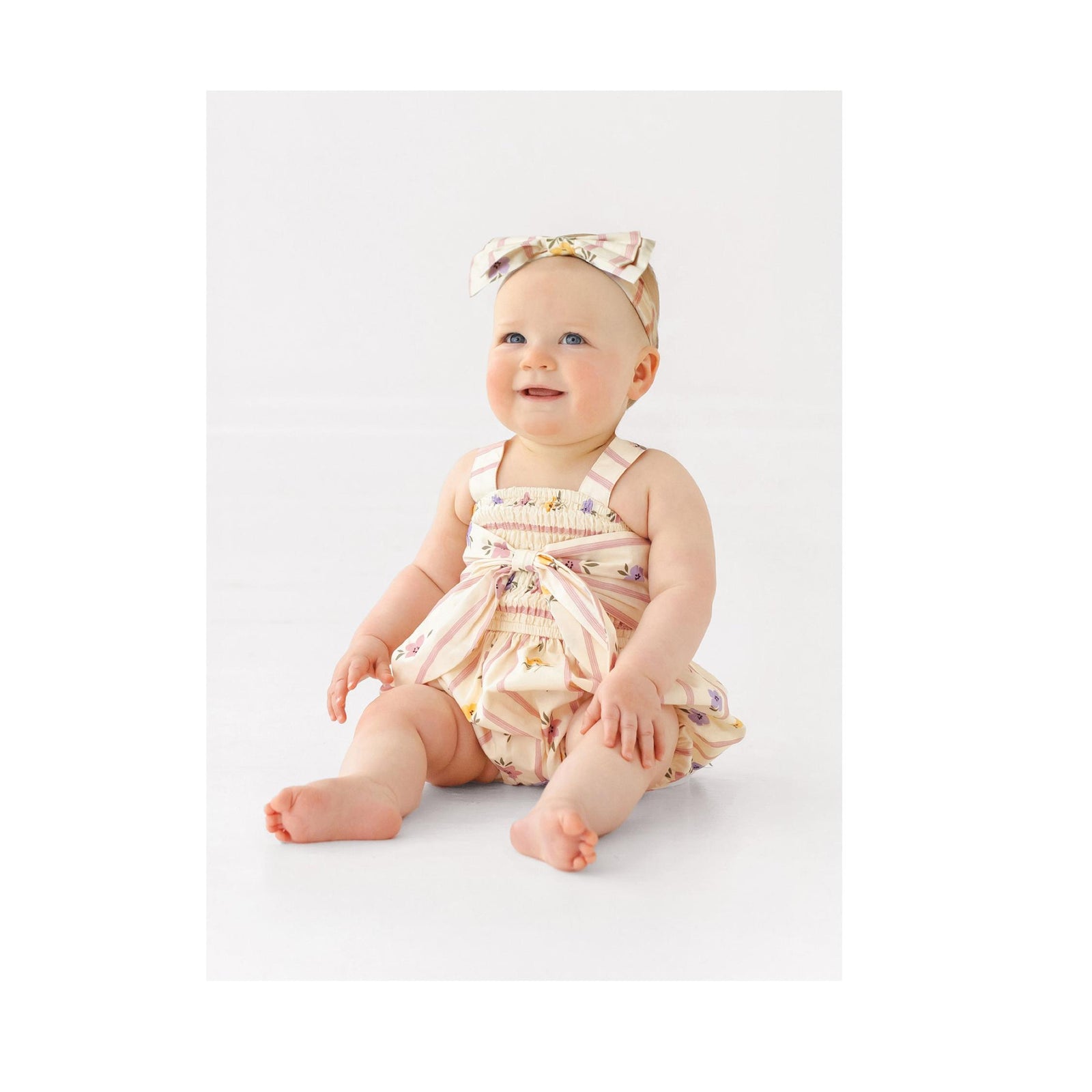 Lavender Bouquet Baby Girl Romper