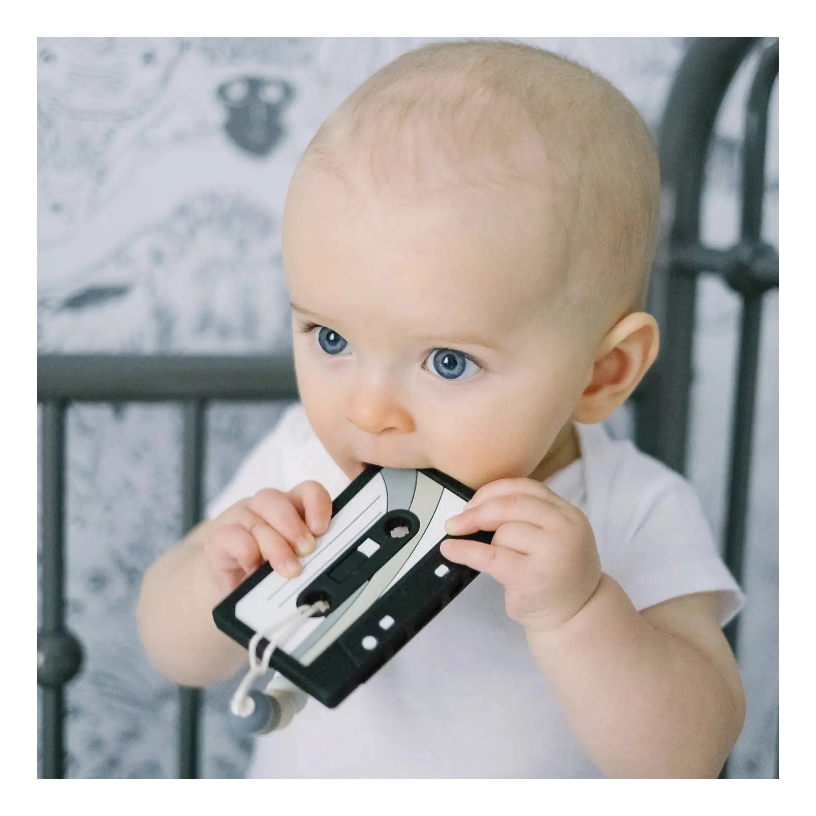 Cassette Tape Teether with Clip