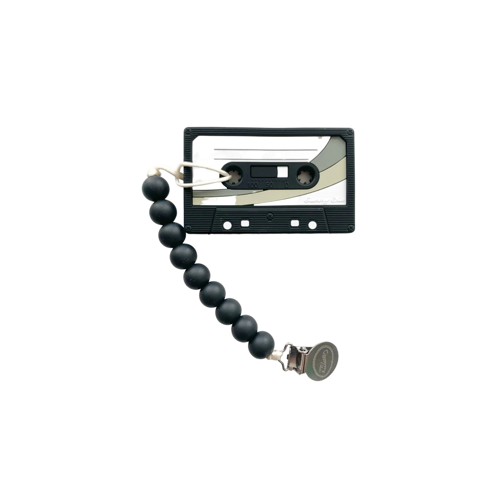 Cassette Tape Teether with Clip