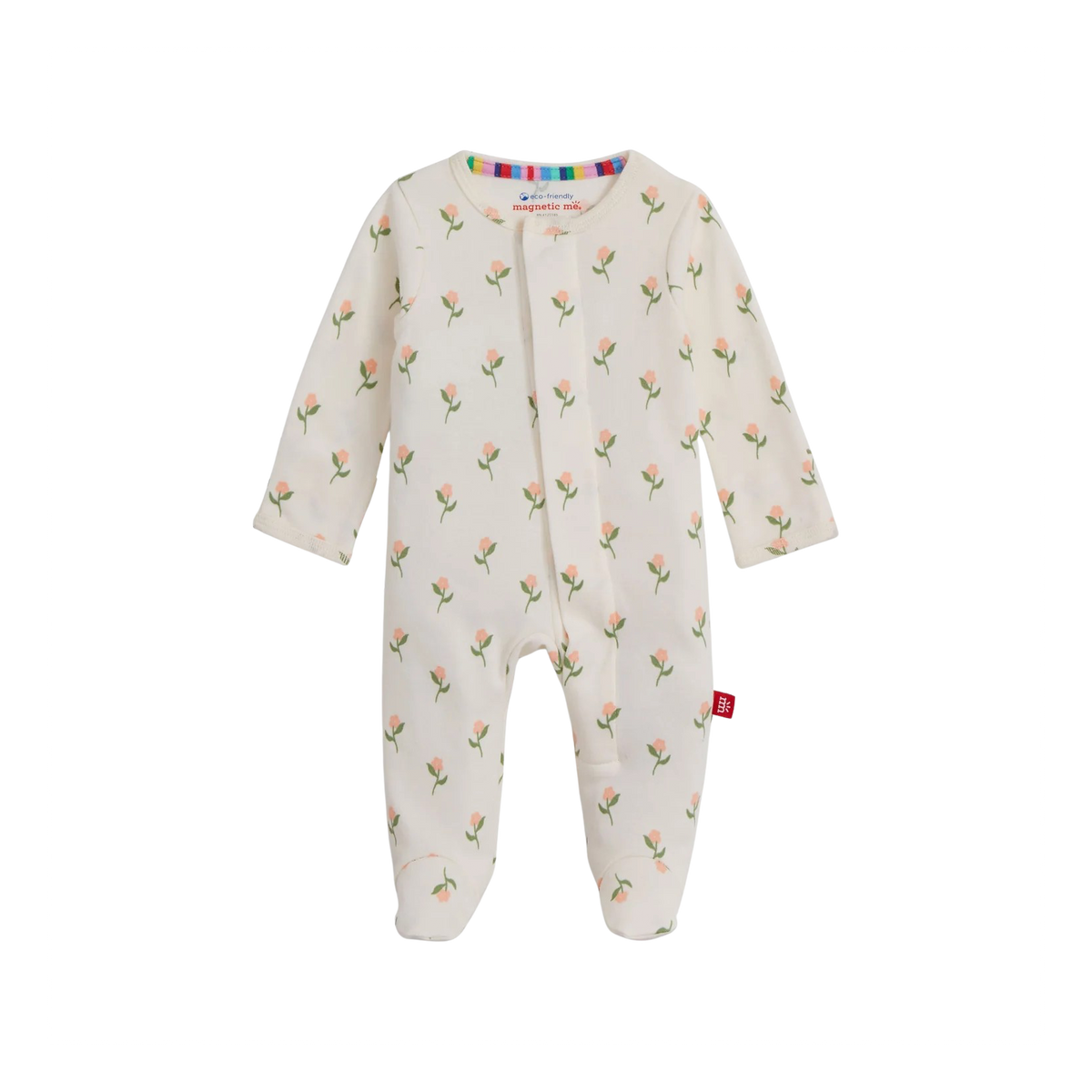 Floral Chicken Tender Magnetic Closure Footie