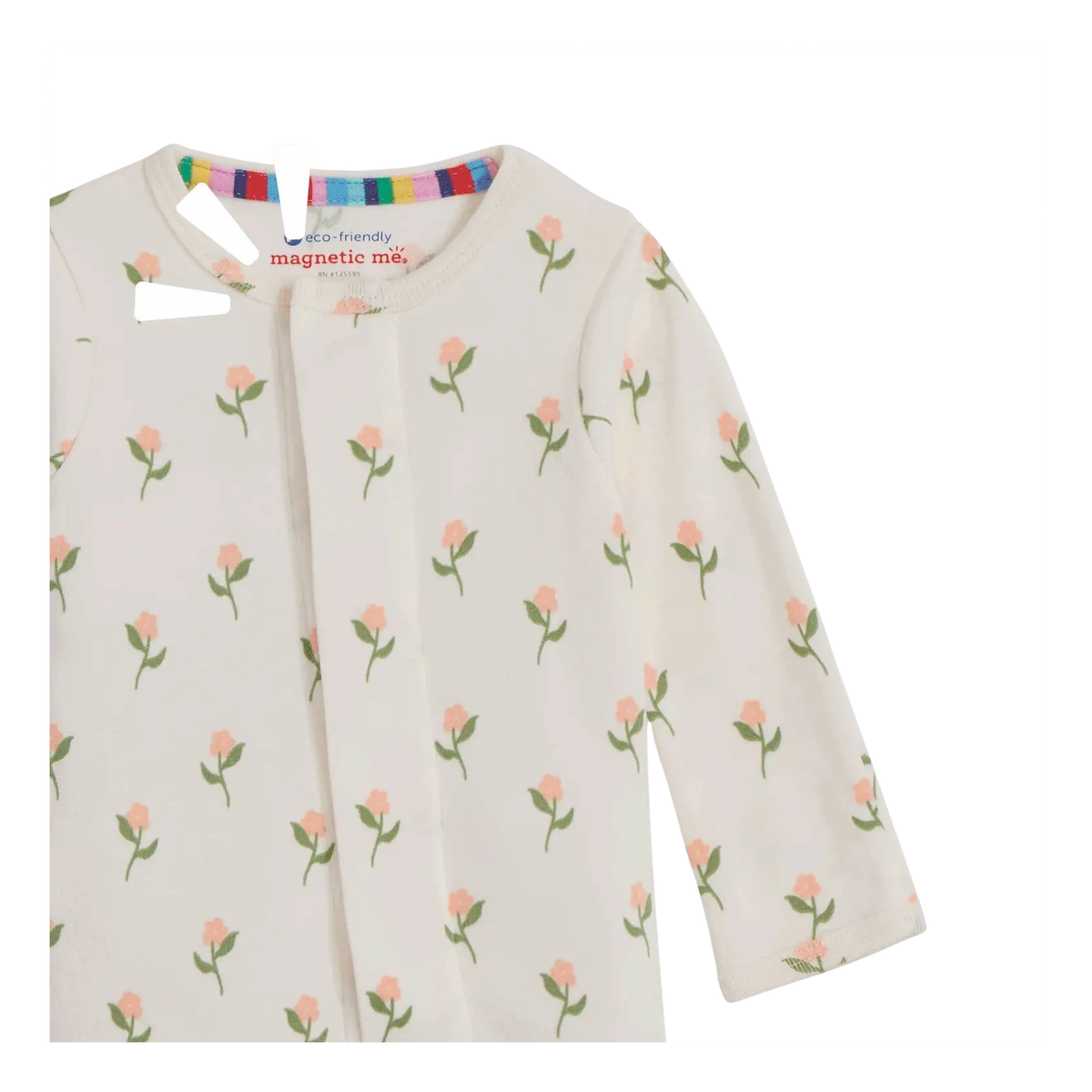 Floral Chicken Tender Magnetic Closure Footie