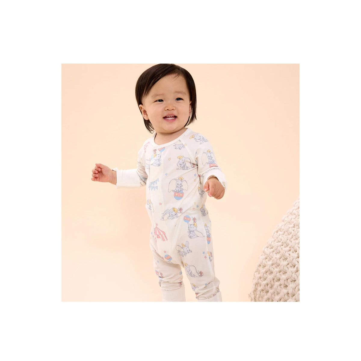 Dumbo Circus Convertible Magnetic Closure Romper