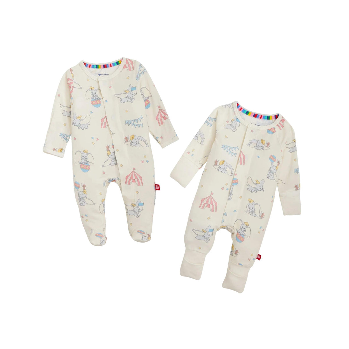 Dumbo Circus Convertible Magnetic Closure Romper