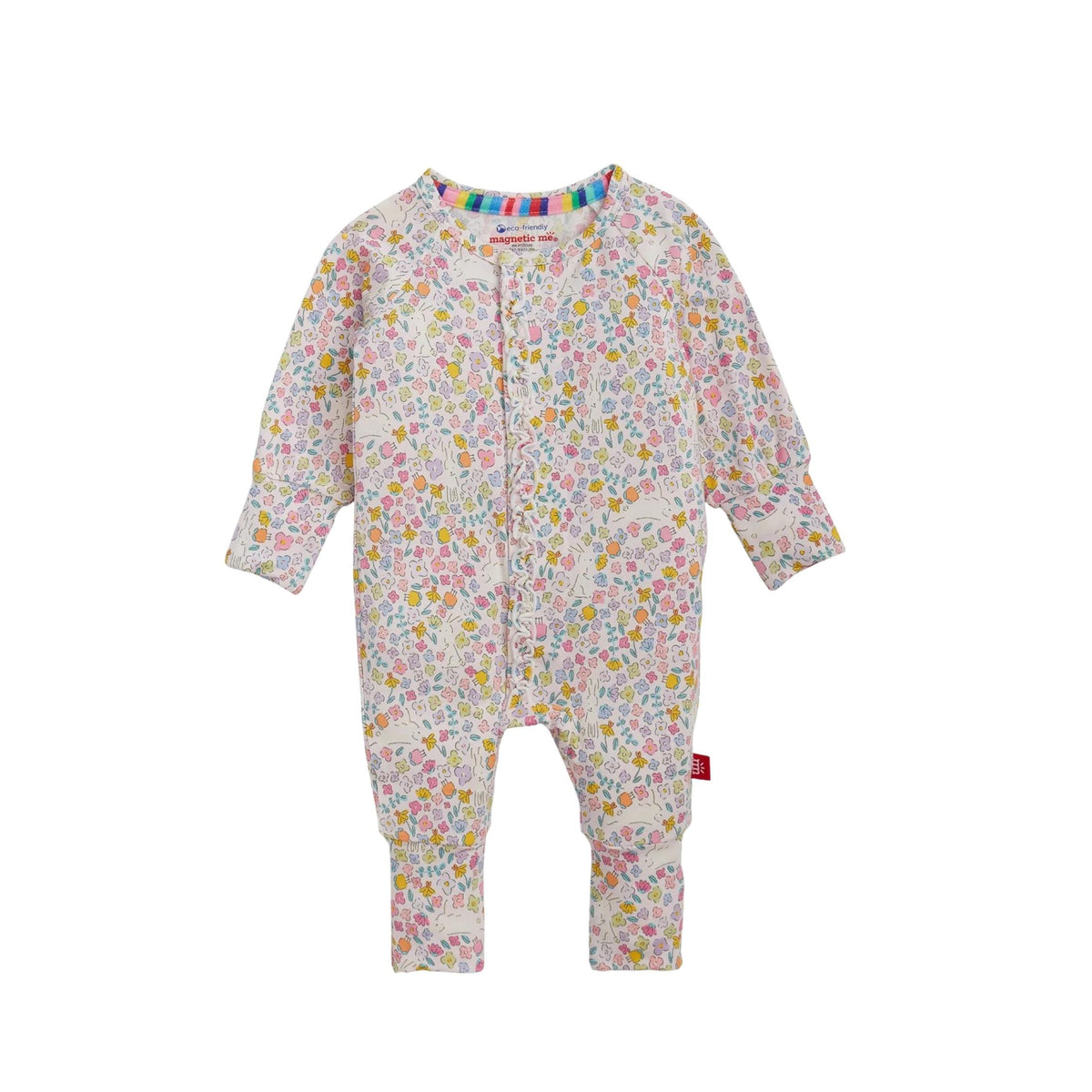 Bunny Blossom Ruffle Convertible Magnetic Closure Romper