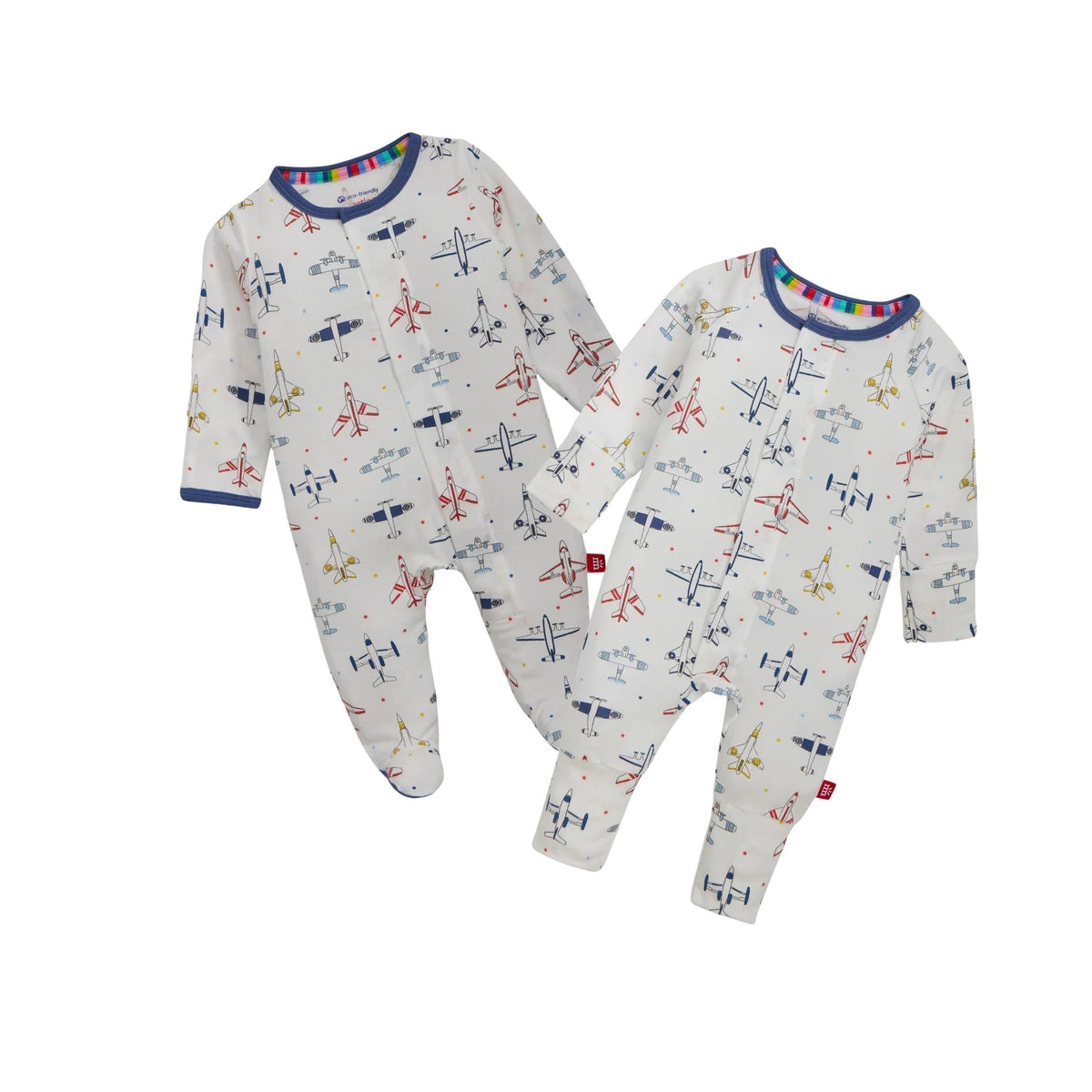 Just Plane Fun Convertible Magnetic Closure Romper