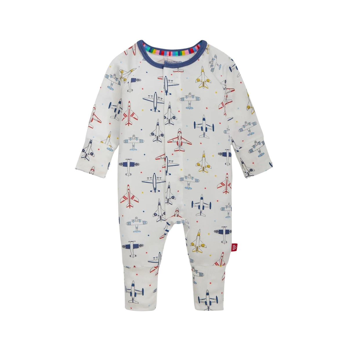 Just Plane Fun Convertible Magnetic Closure Romper
