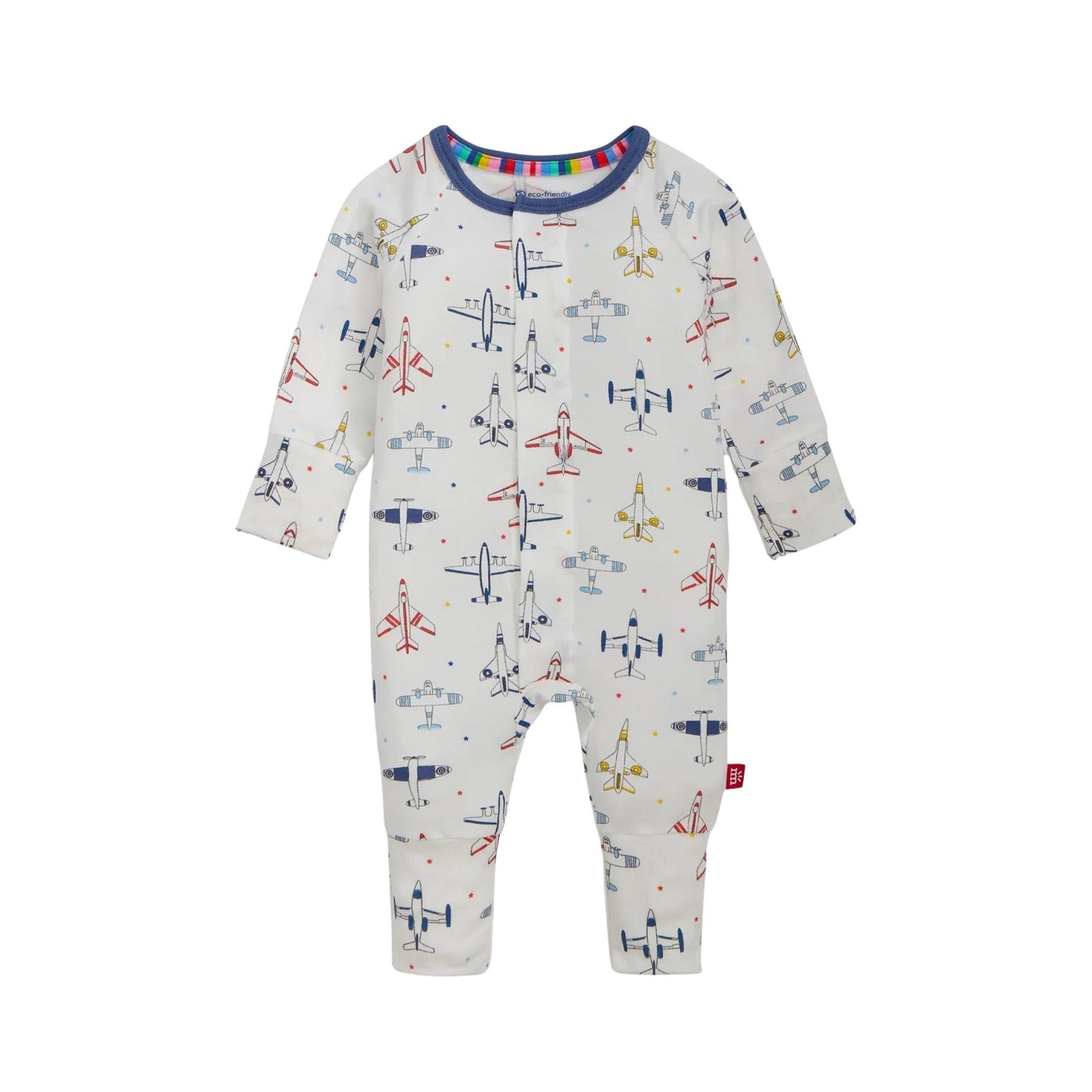 Just Plane Fun Convertible Magnetic Closure Romper