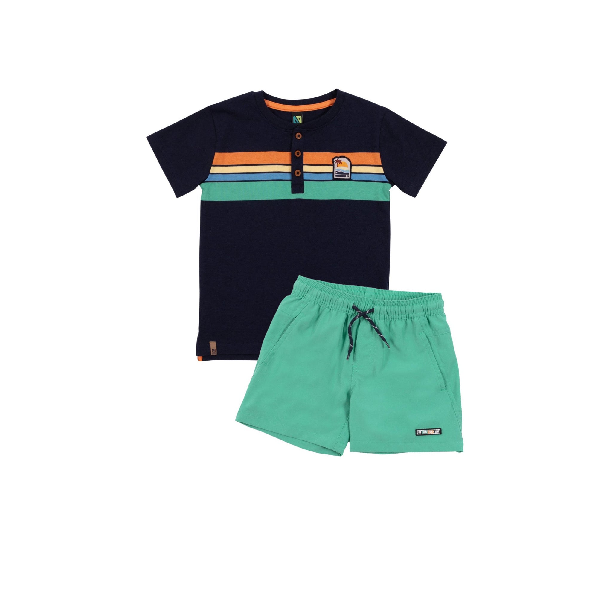 Boys Microfiber Mint Short