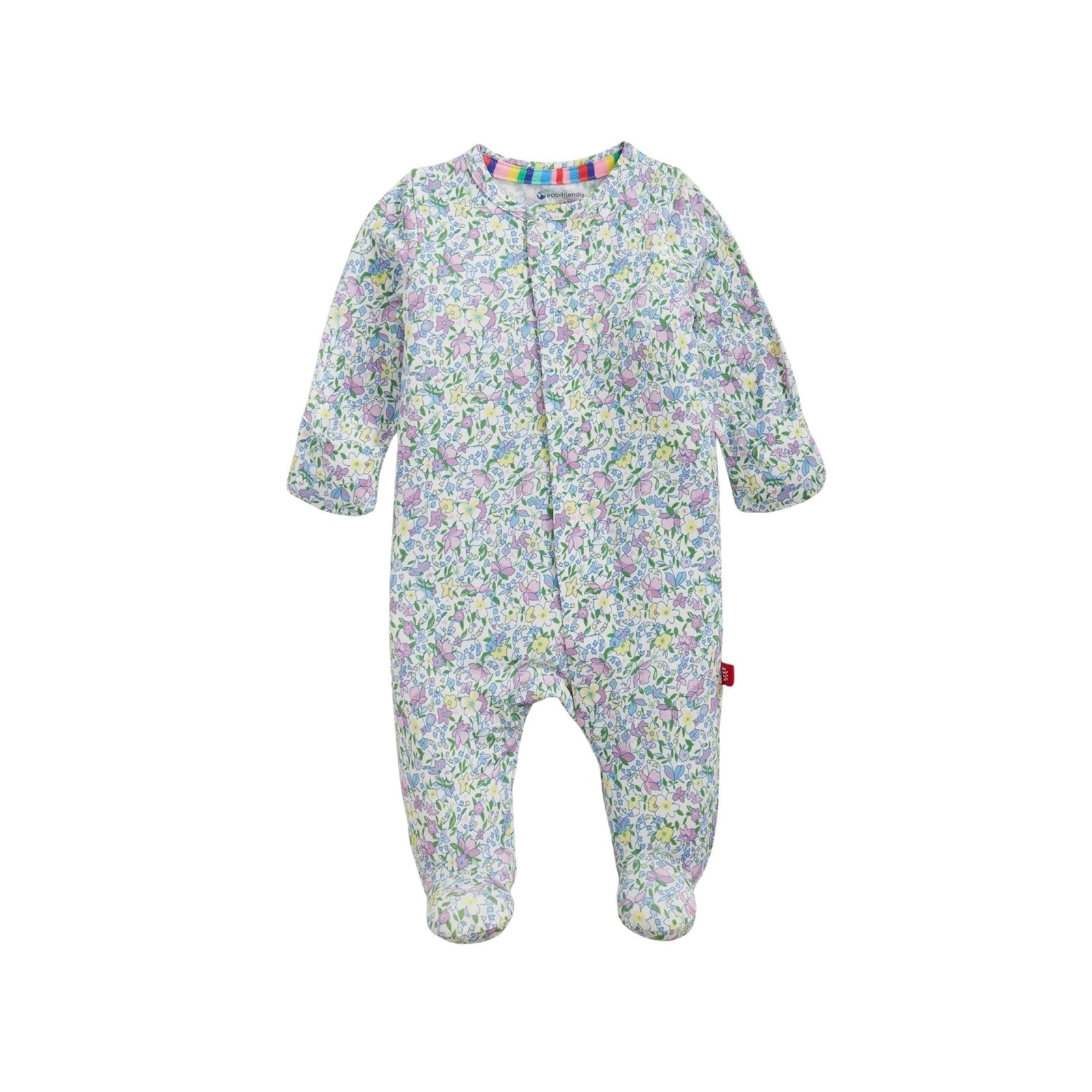 Lavina Floral Magnetic Closure Footie