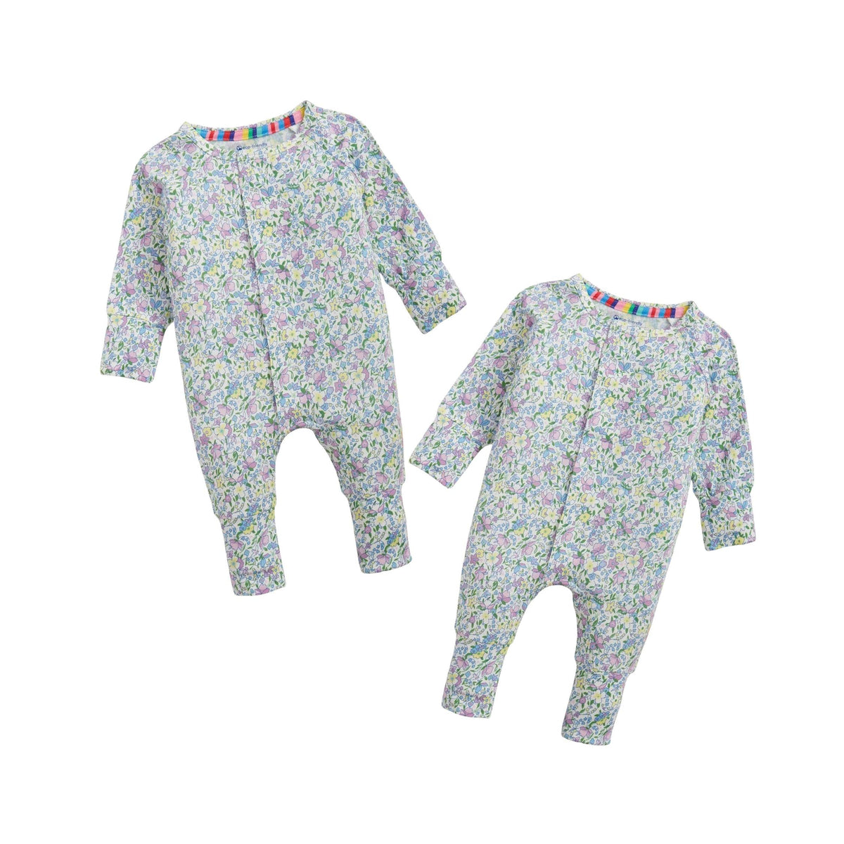 Lavina Floral Magnetic Closure Footie