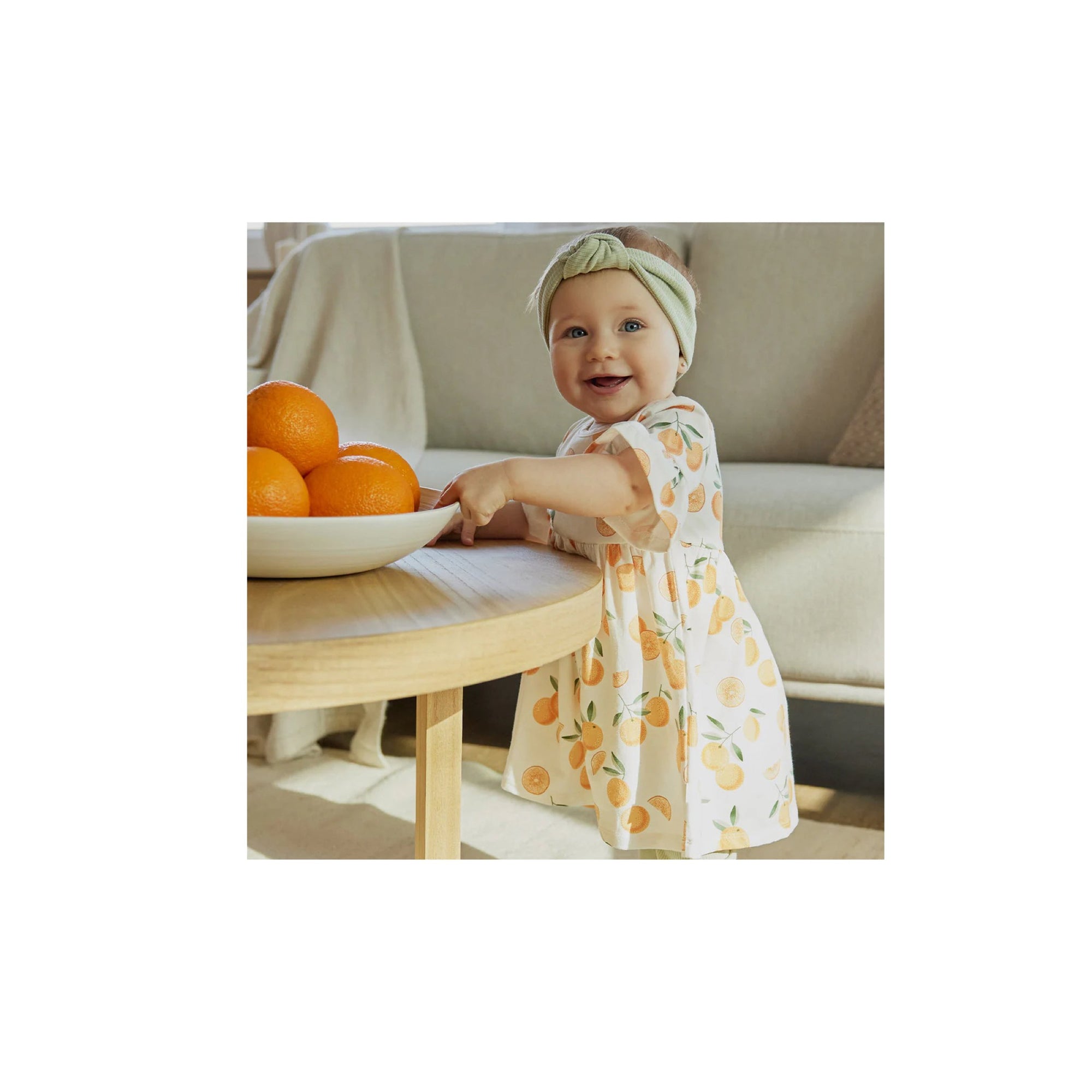 Organic Oranges Baby Girl  Dress & Ribbed Legging Set