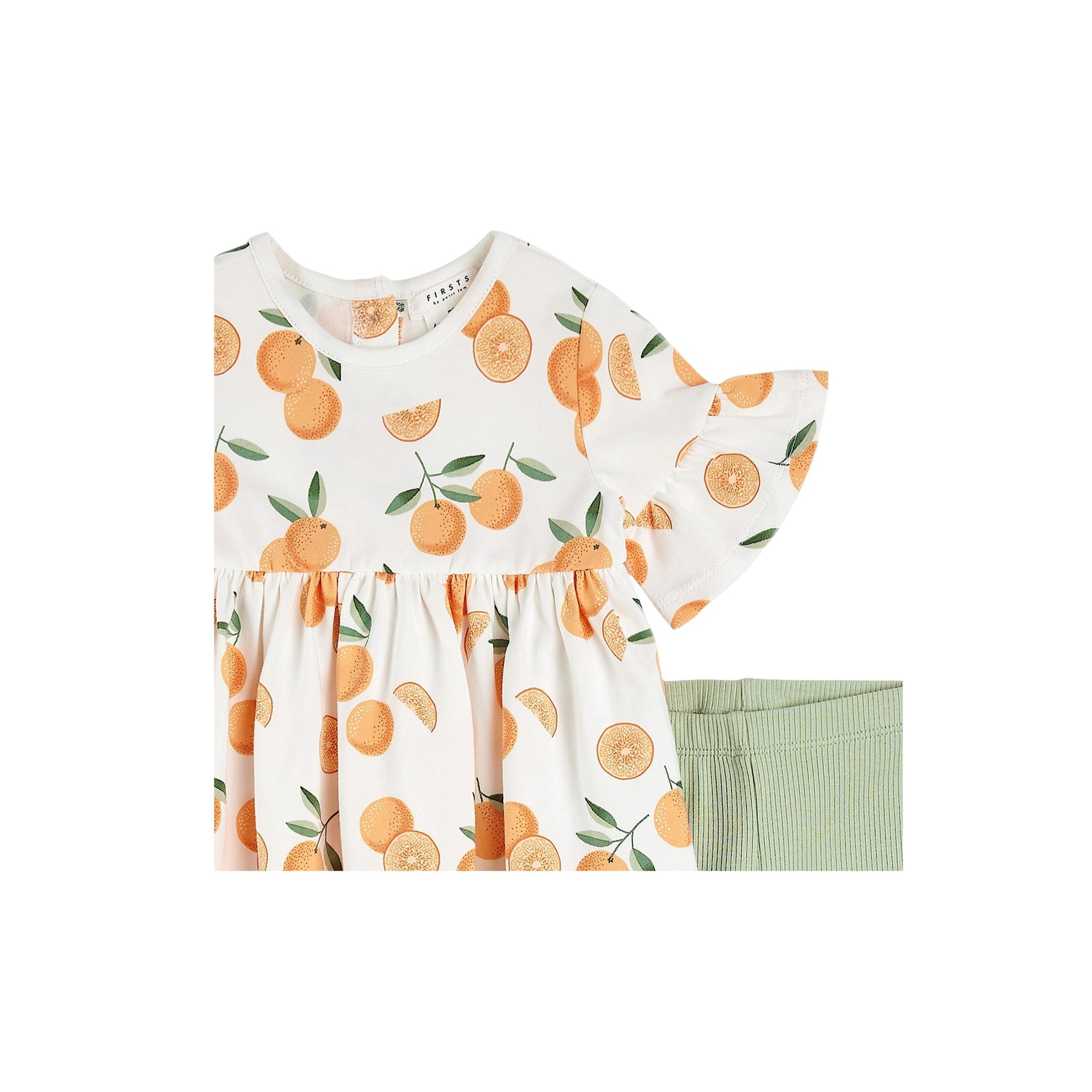 Organic Oranges Baby Girl  Dress & Ribbed Legging Set