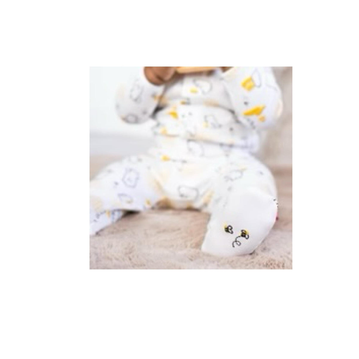 Honey Bee Mine Magnetic Closure Footie