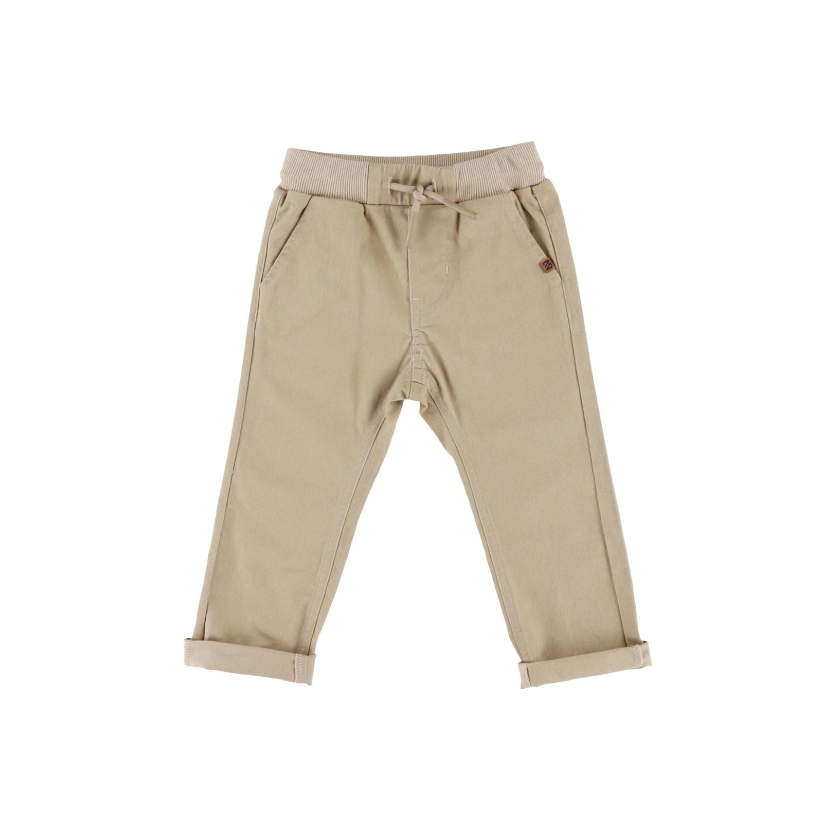 Beige Baby Boy Twill Trousers