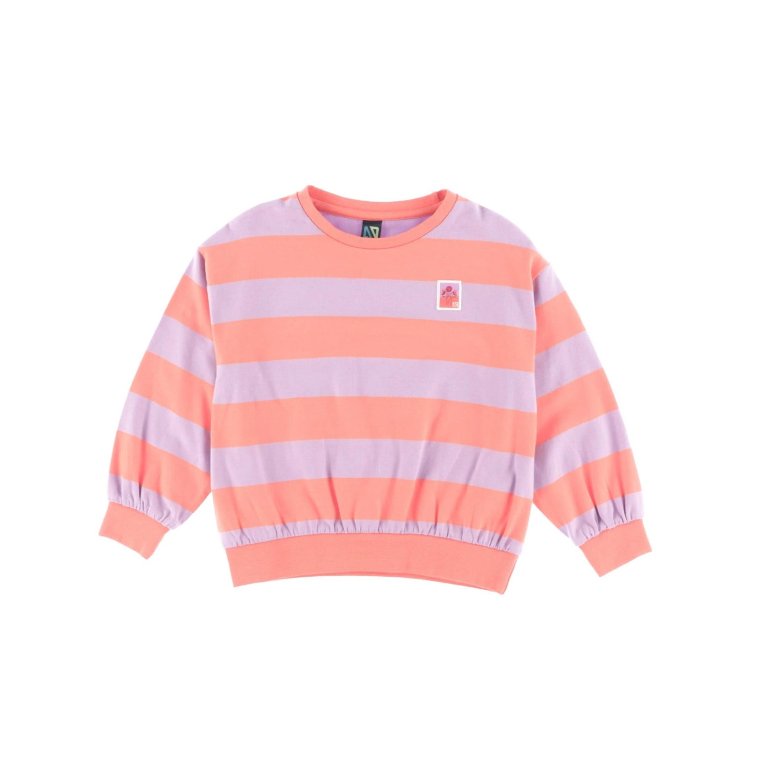 Orange and Lilac Stripe Sweatshirt
