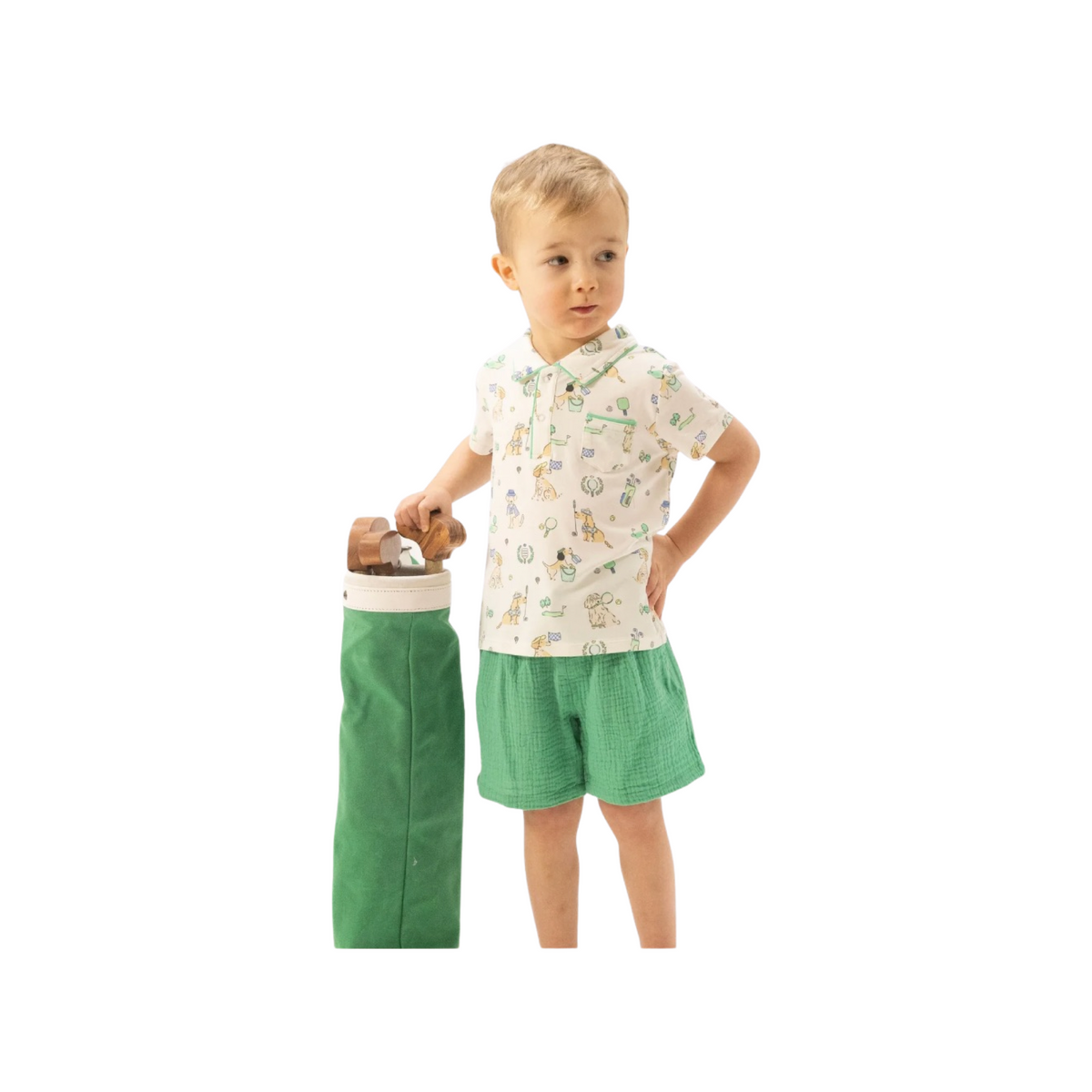 (CC) Country Club Dogs Neutral Polo &amp; Casual Short