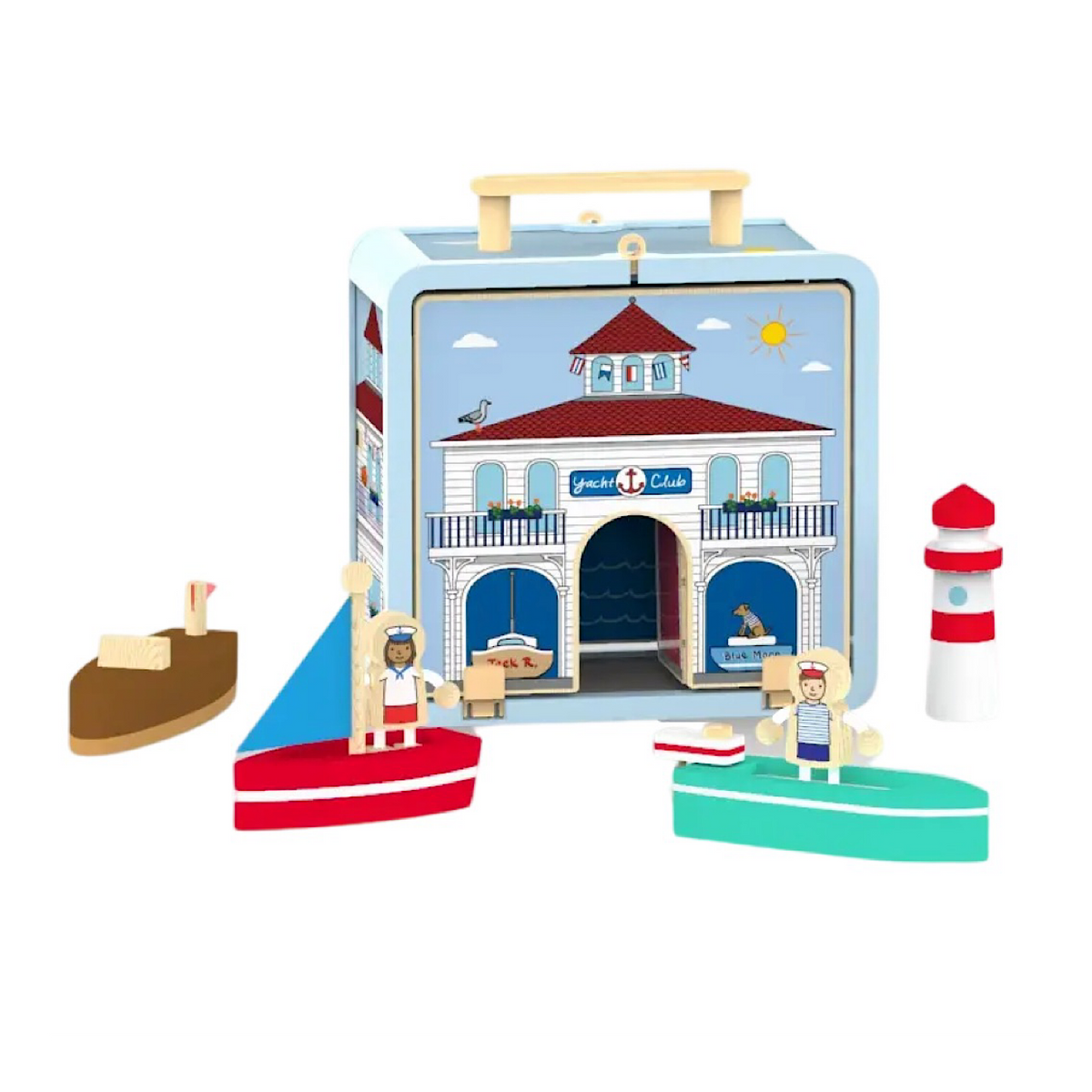 Yacht Club Suitcase Wooden Playset