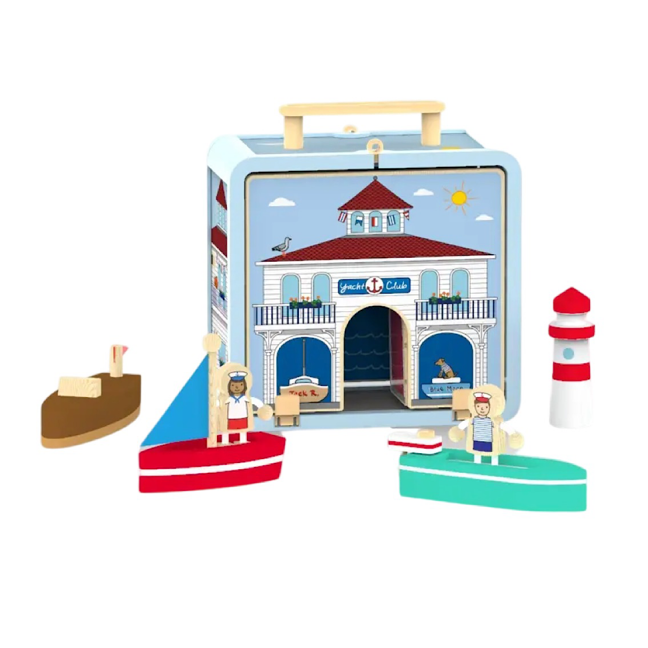 Yacht Club Suitcase Wooden Playset