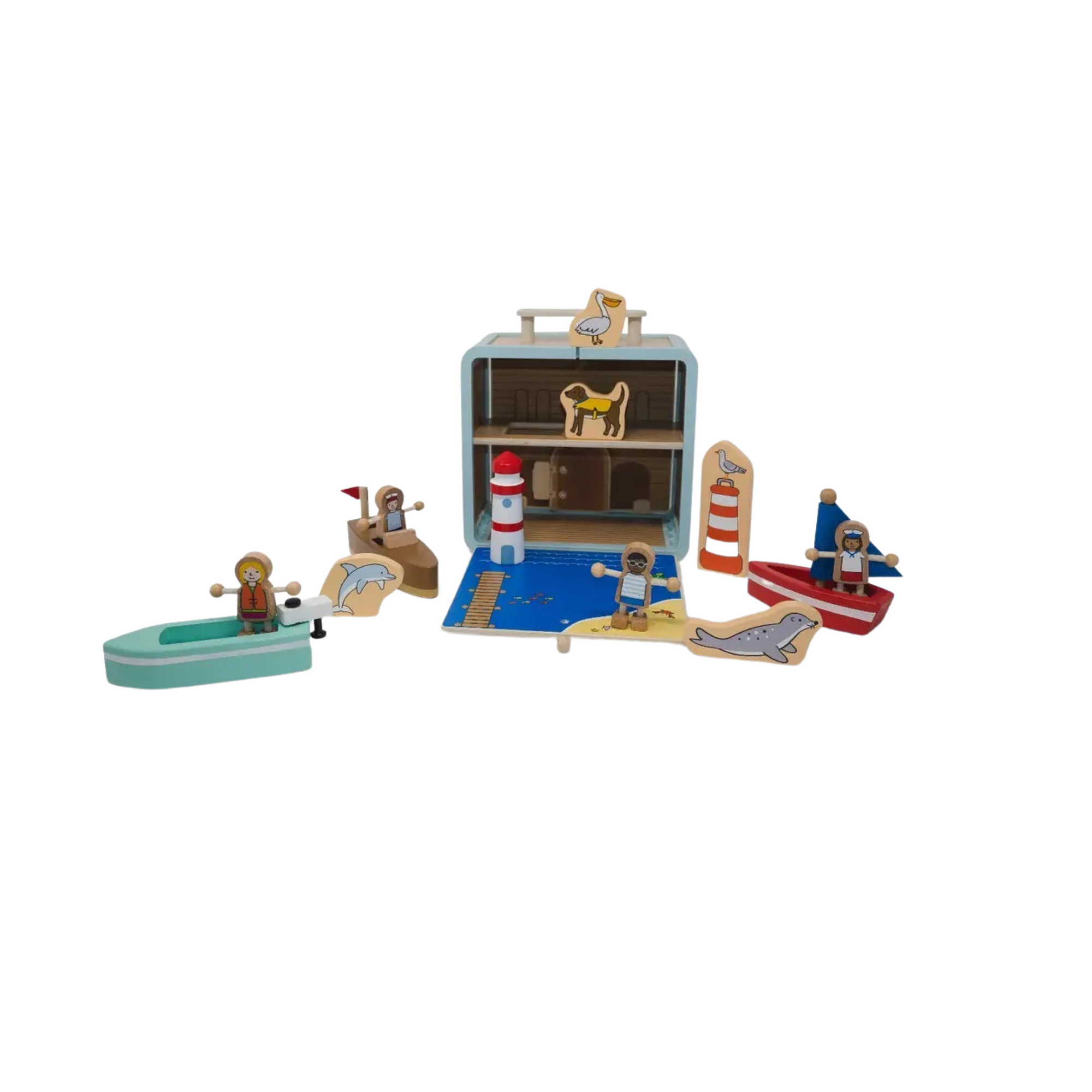 Yacht Club Suitcase Wooden Playset