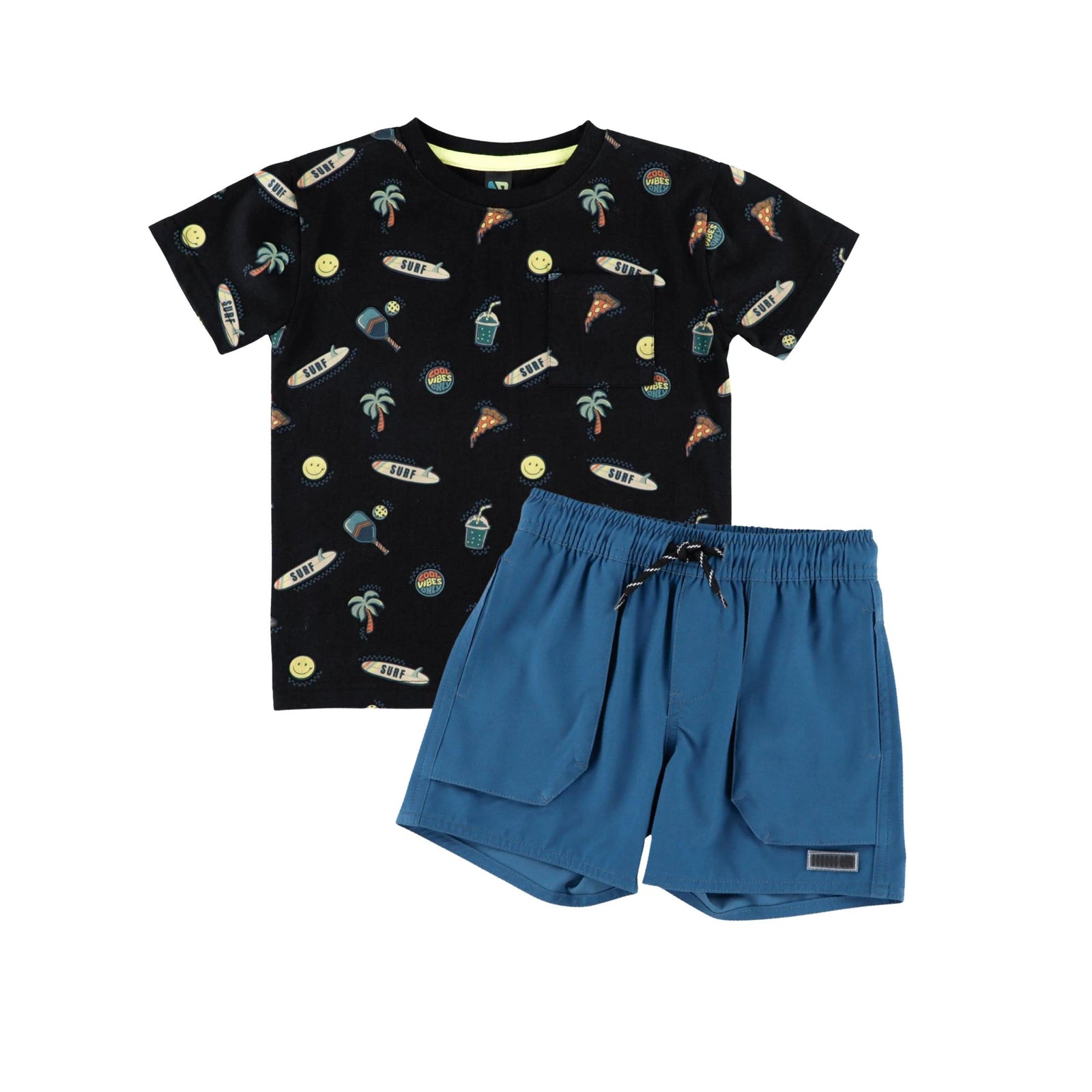 Boys’ Summer Surf Black T-Shirt