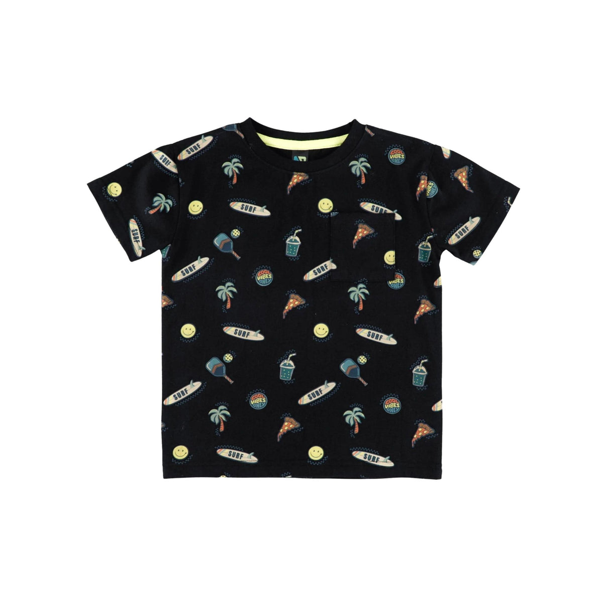 Boys’ Summer Surf Black T-Shirt
