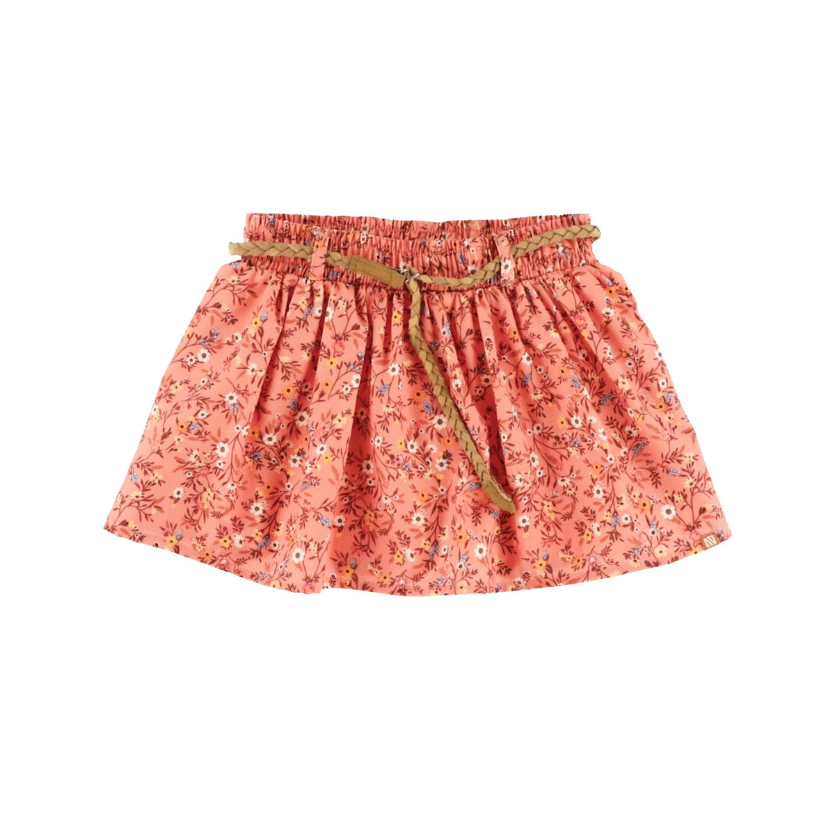 Girls’ Brown Floral Skort
