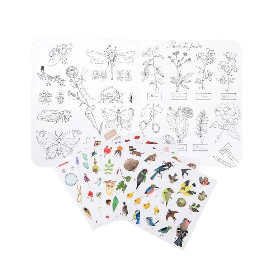 Le Botaniste-Garden Coloring Book With Stickers