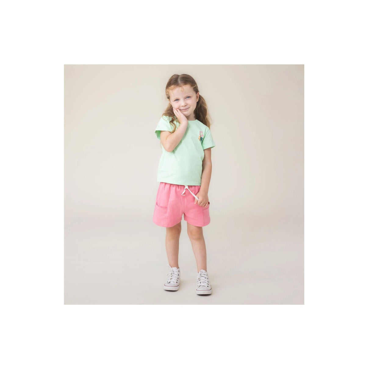 Girls’ Pink Cotton Shorts