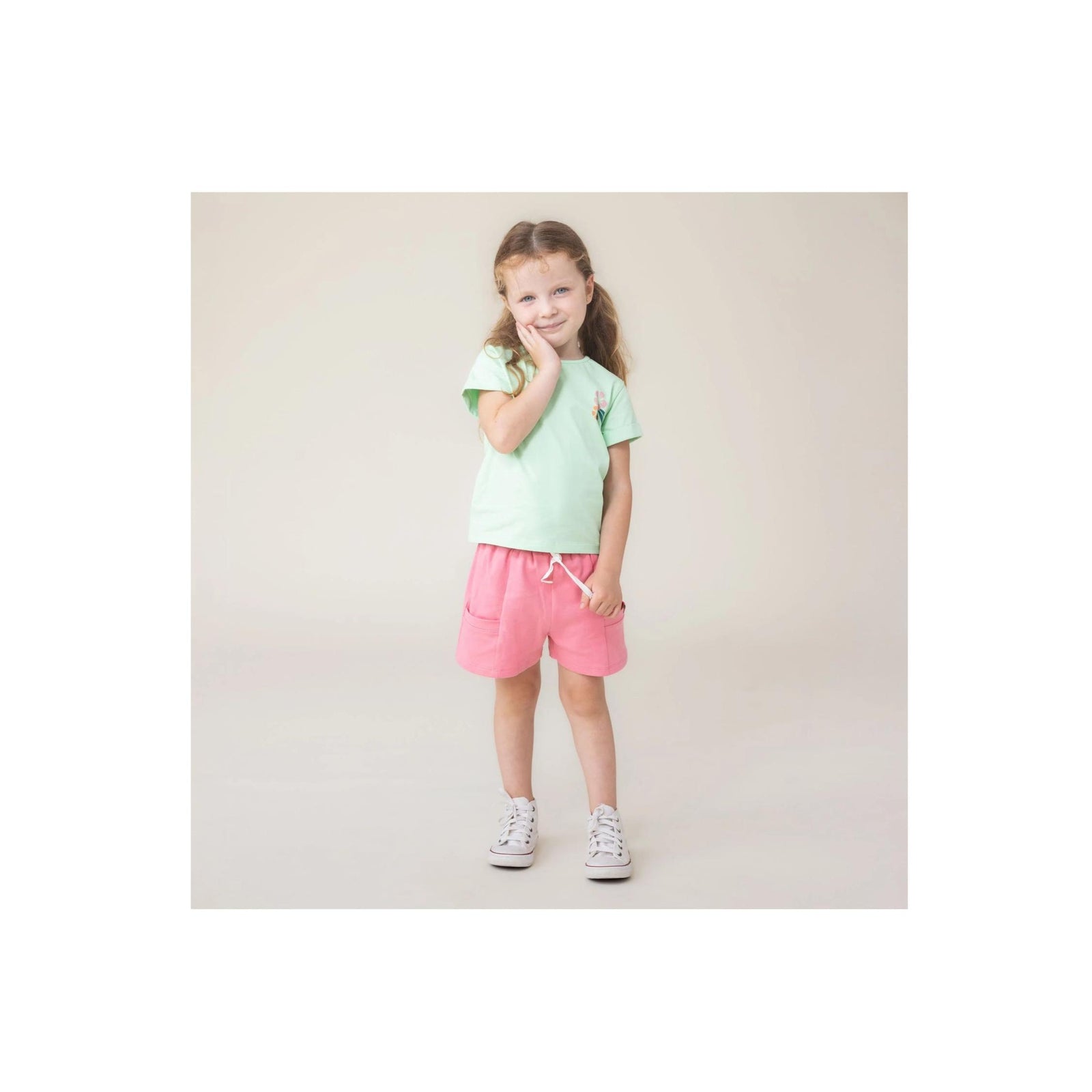 Girls’ Pink Cotton Shorts