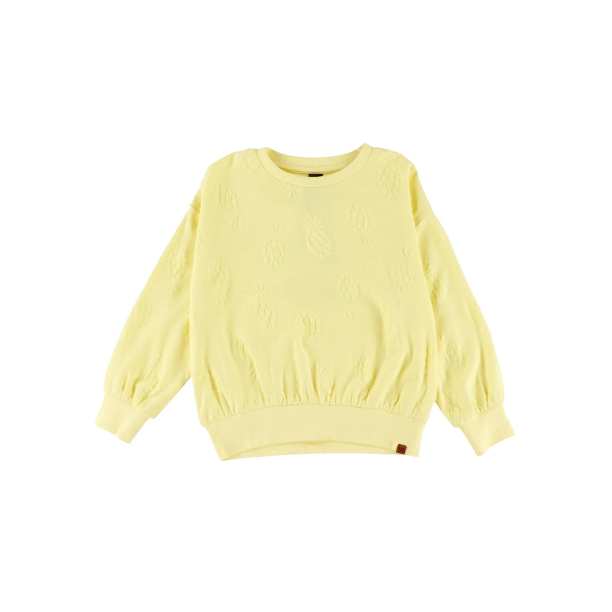 Girls’ Lemon Yellow Jacquard Sweatshirt