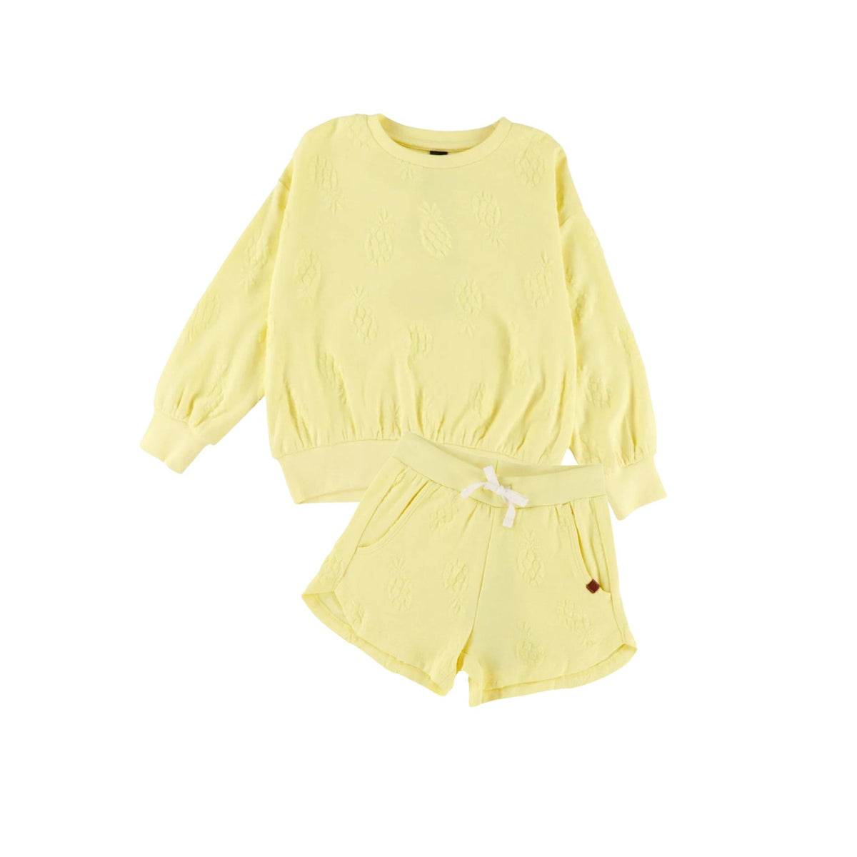 Girls’  Lemon Yellow Jacquard Shorts