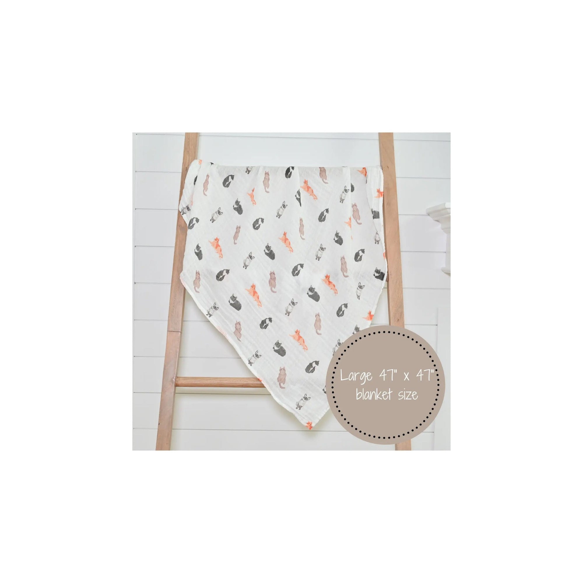 Here Kitty Kitty Muslin Swaddle