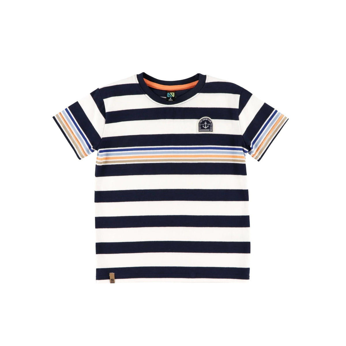 Boys’ Navy and Ivory Stripe T-Shirt