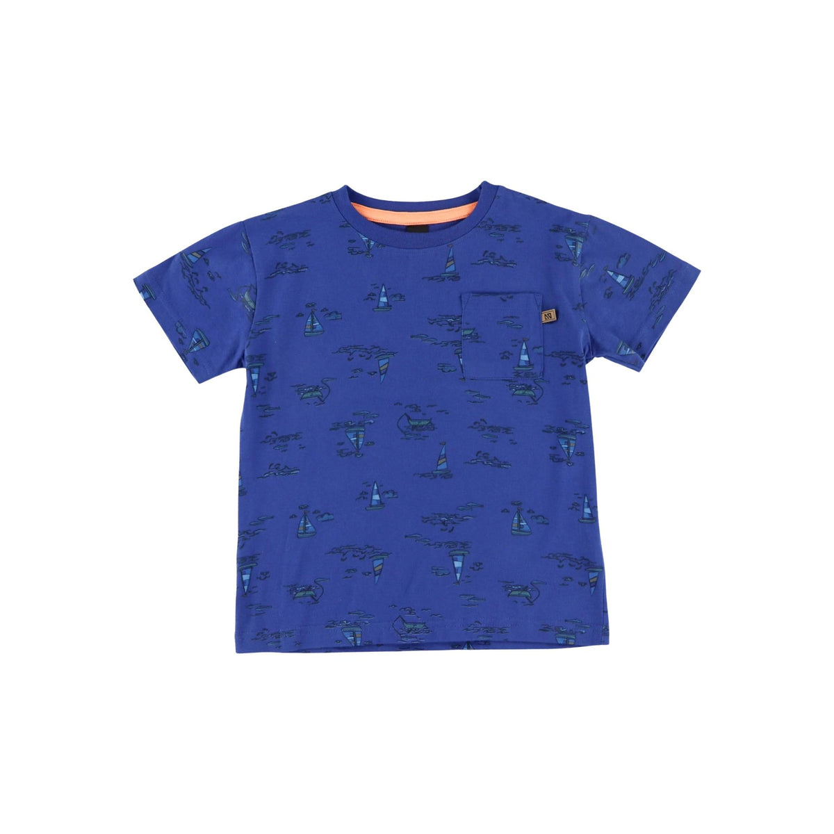 Boys’ Royal Blue Sailboat Print T-Shirt