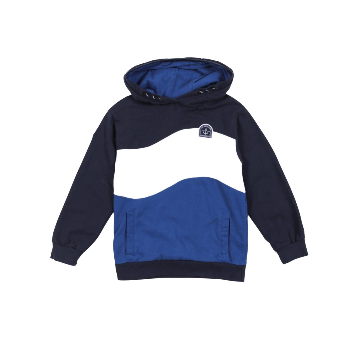 Boys’ Coastal Breeze Navy and White Hoodie