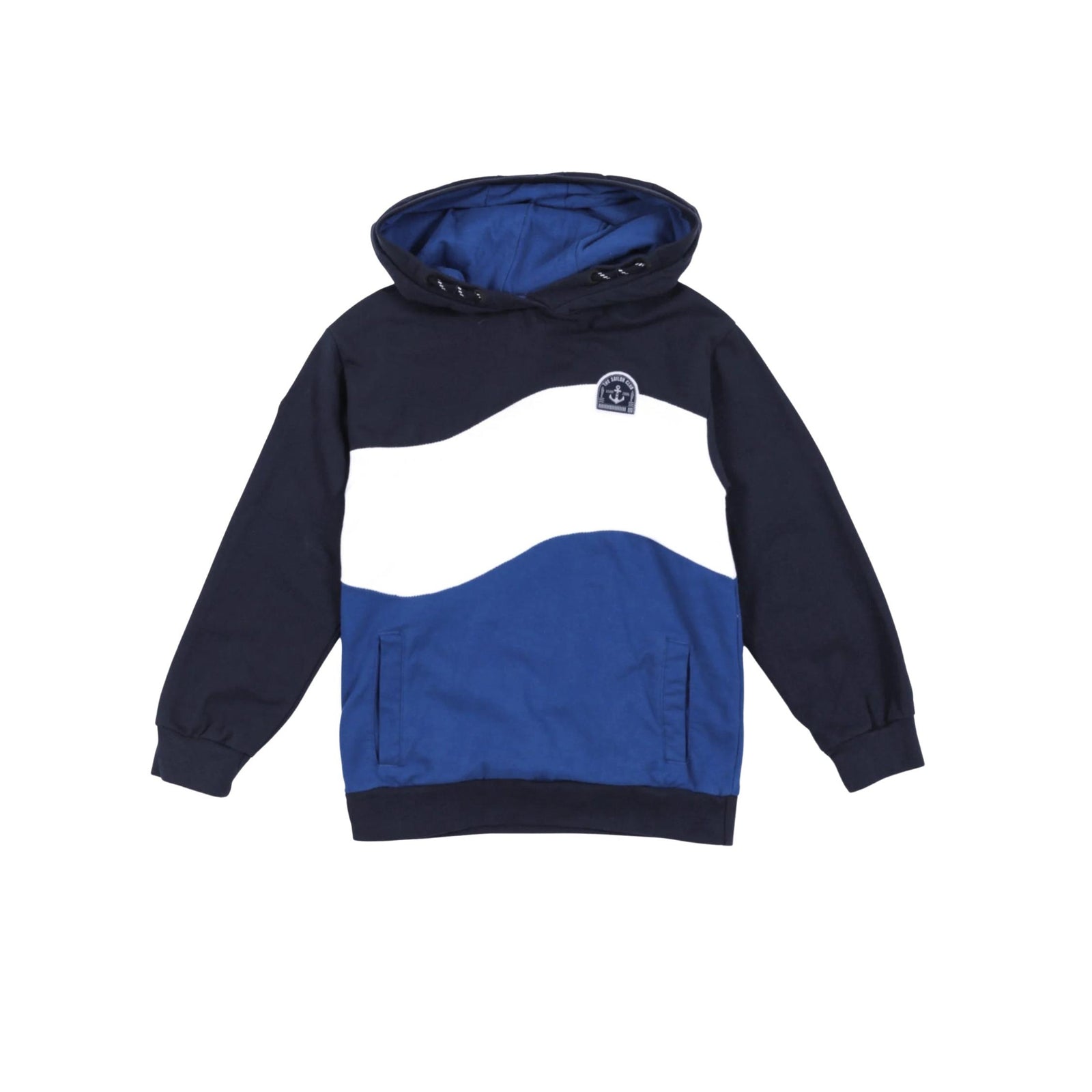Boys’ Coastal Breeze Navy and White Hoodie