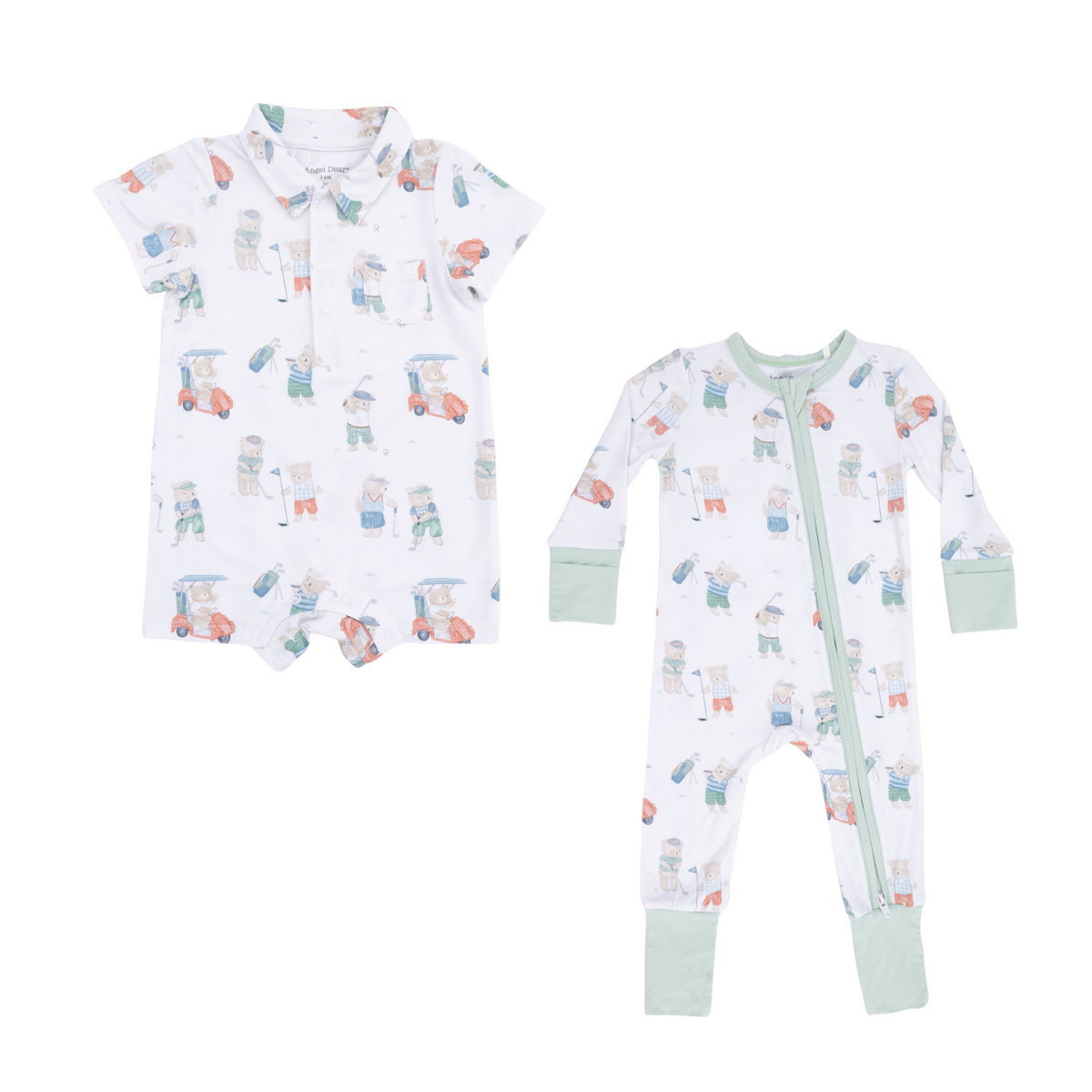 Golfing Teddy Bears Convertible Romper