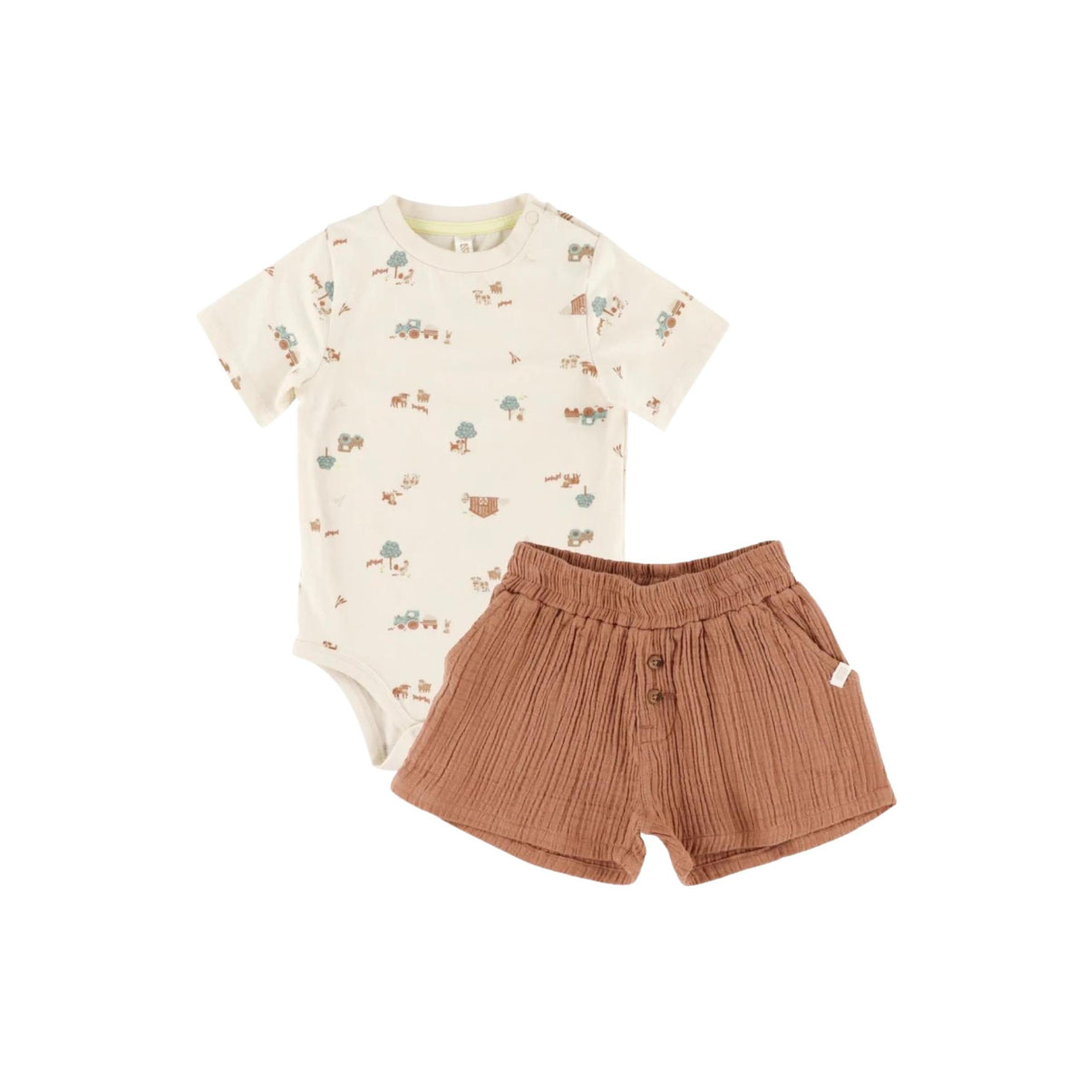 Farm Print Bodysuit and Short