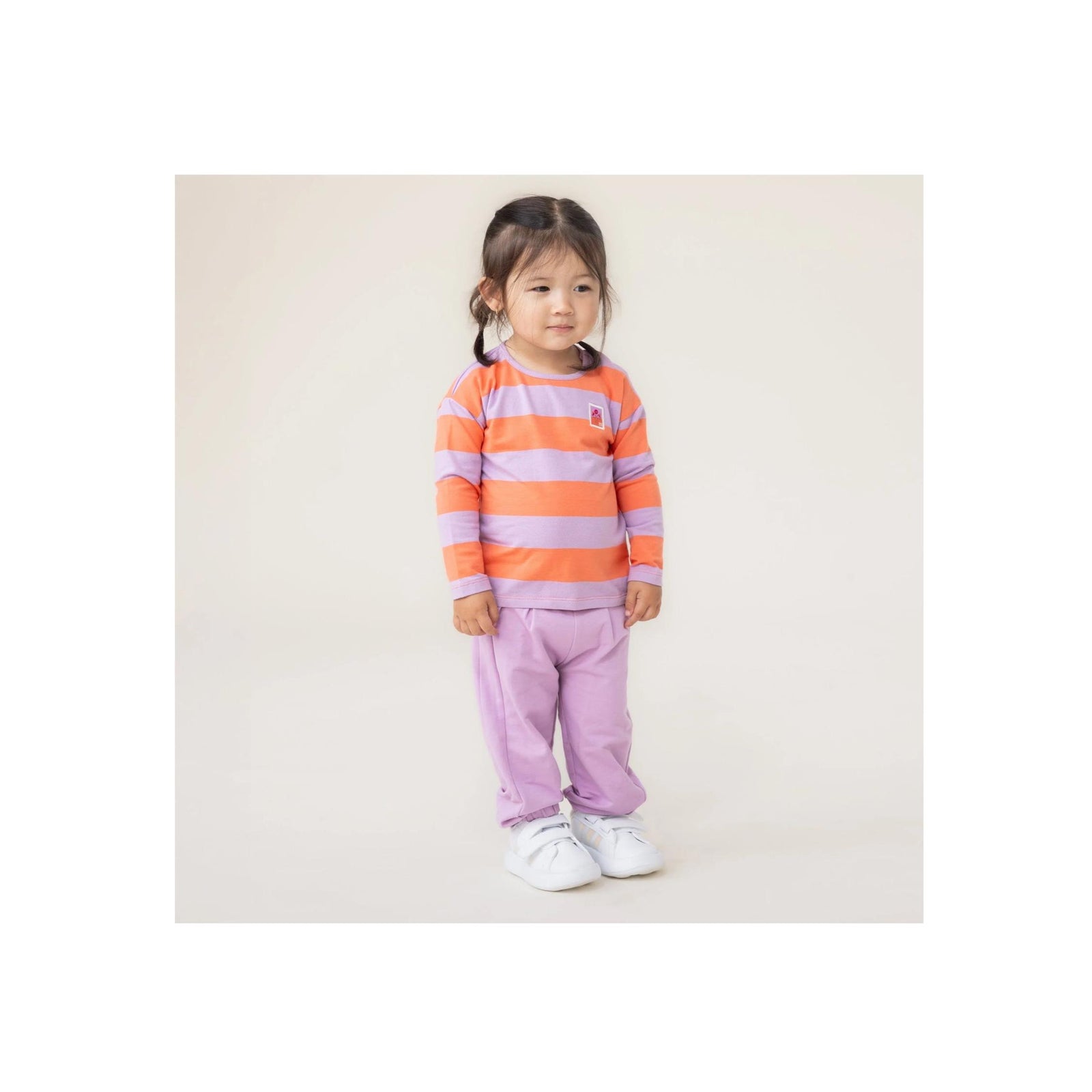 Baby Girl Lilac and Orange T-Shirt and Pant Set