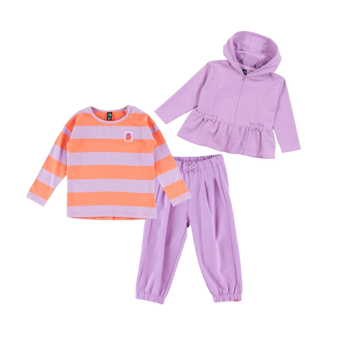 Baby Girl Lilac Zip Ruffle Hoodie