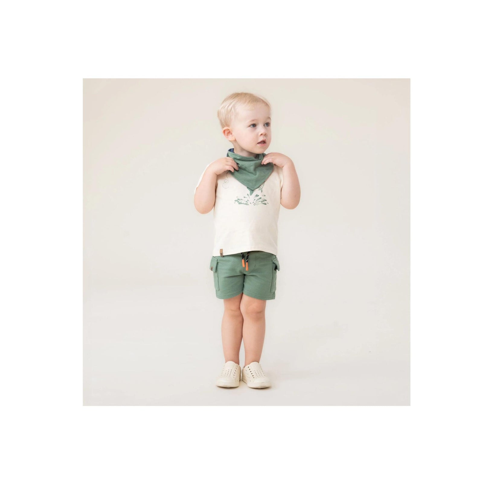 Baby Boy Fishing Graphic T-Shirt, Short and Bib 3-Piece Set