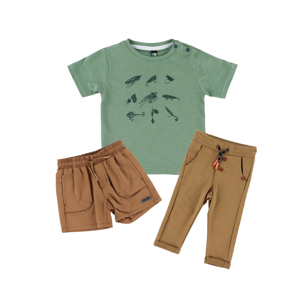 Baby Boy Fishing Lures Graphic T-Shirt