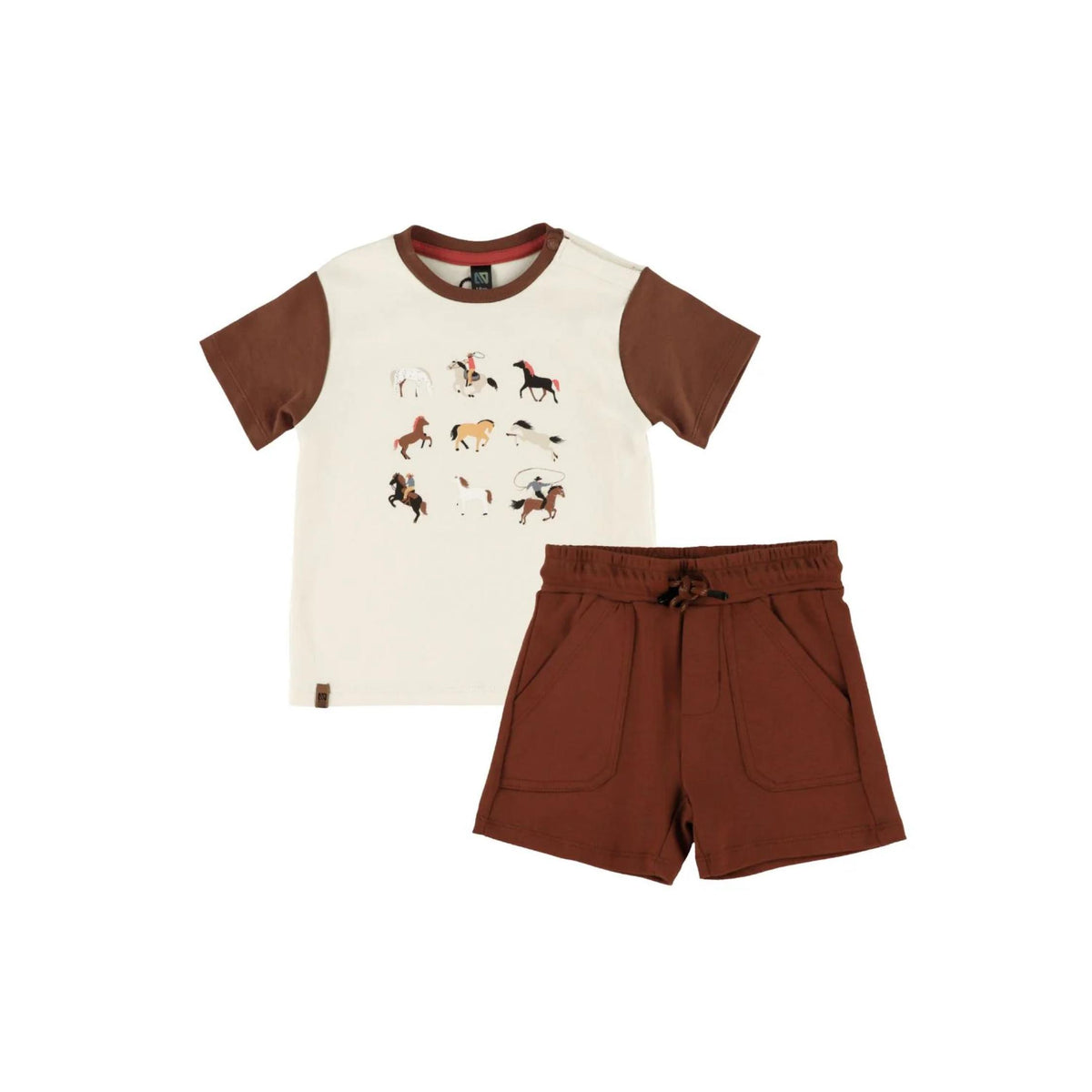 Baby Boy Rodeo Print Short Set