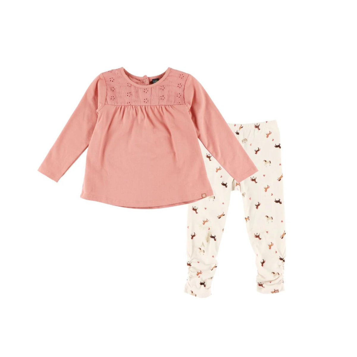 Baby Girl Pink Tunic and Horse print Legging