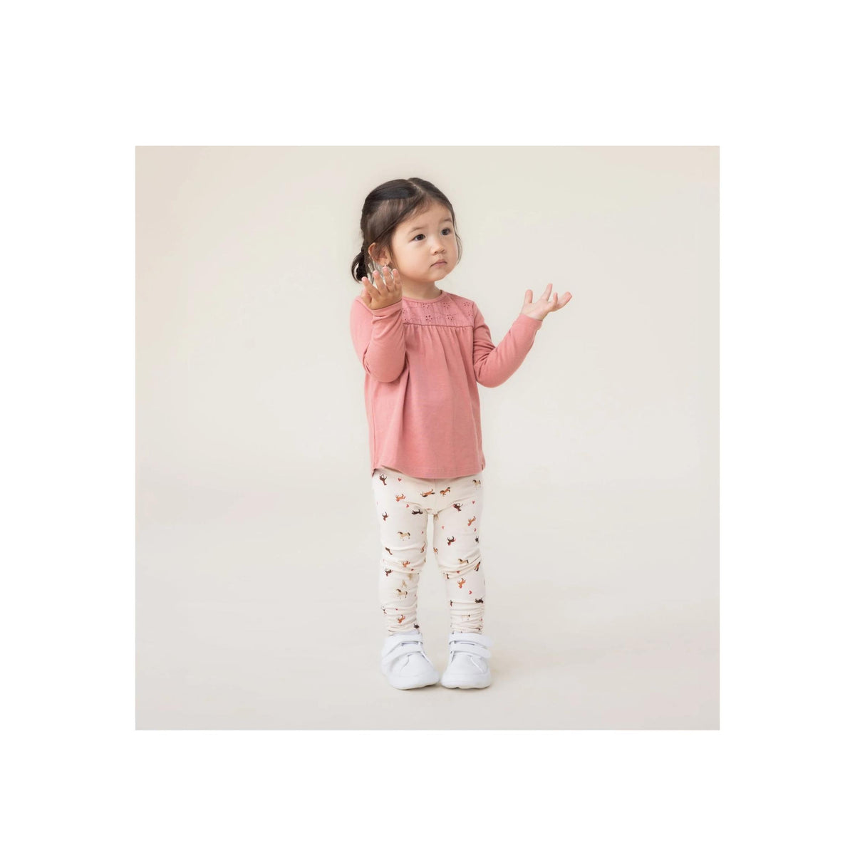 Baby Girl Brown Floral Dress &amp; Legging Set